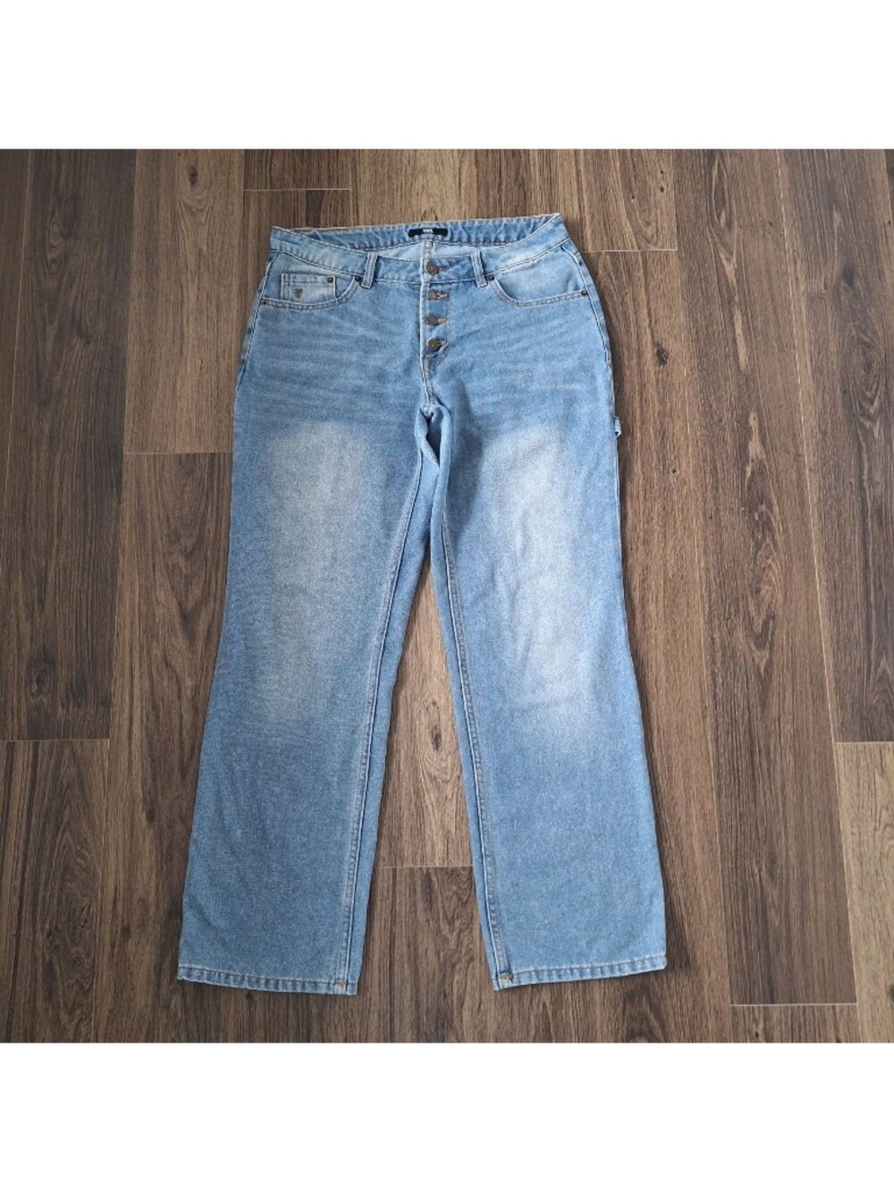 💙 Frye Button Carpenter Wide Leg Denim Jeans Size 32 Relaxed Fit Casual Streetw